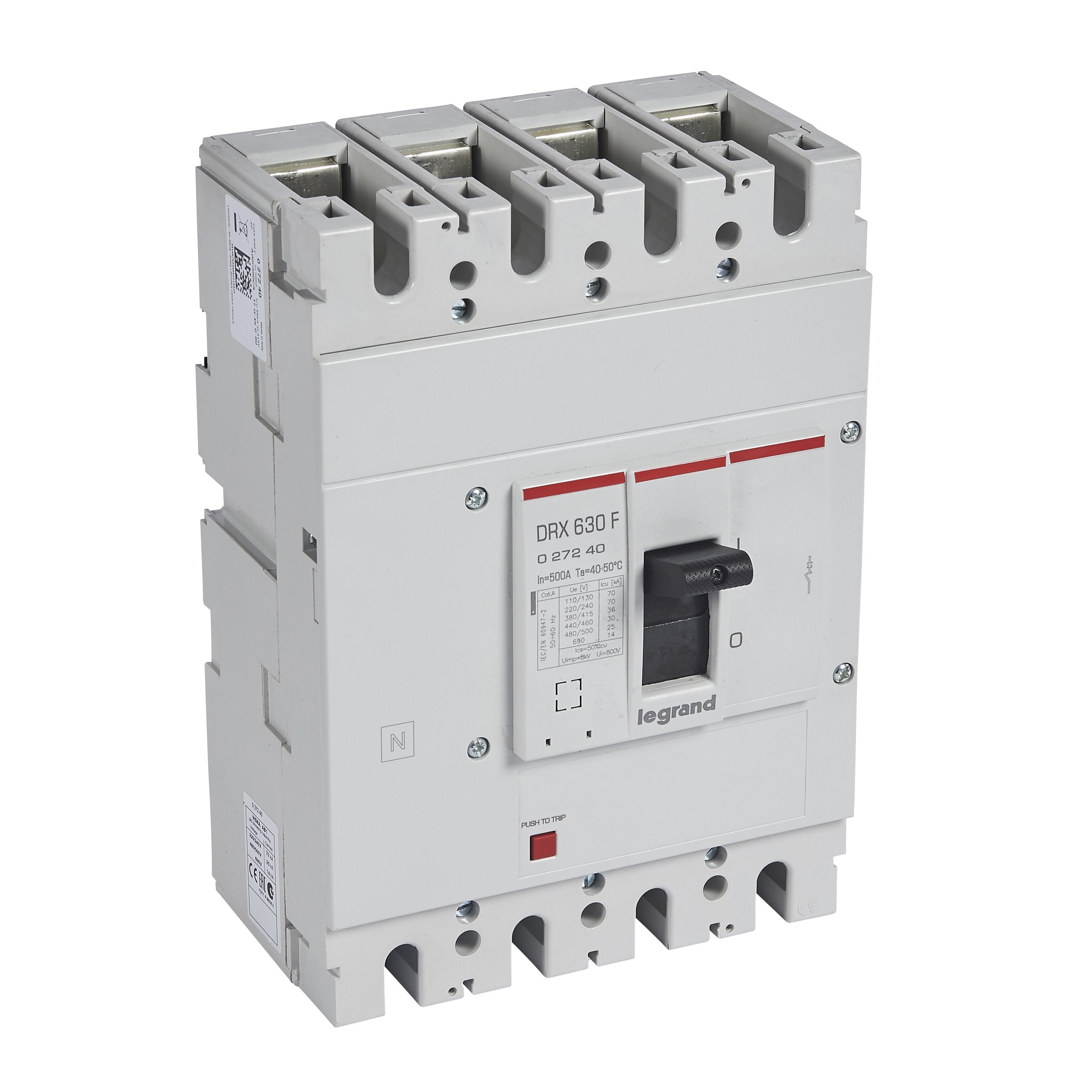 LEGRAND 027240Legrand DRX Kompakt Şalter - DRX 630 - Icu(kA): 36 kA - In(A): 500 - Kutup: 4KLegrand DRX Kompakt Şalter - DRX 630 - Icu(kA): 36 kA{ubercoelektromarket}