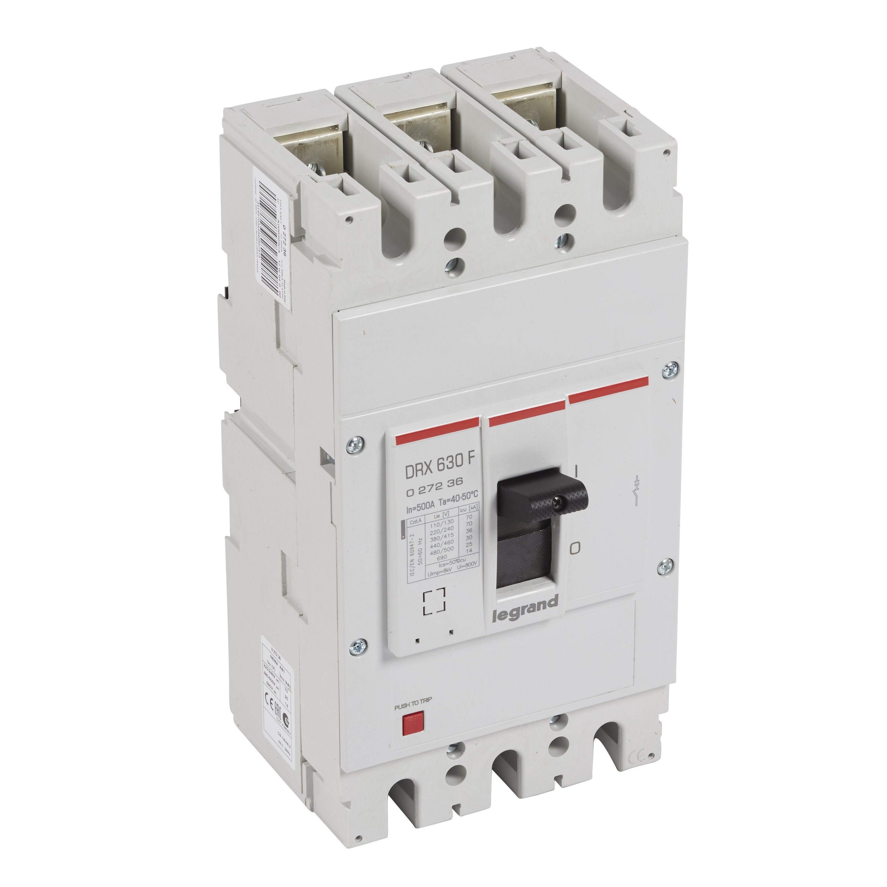 LEGRAND 027236Legrand DRX Kompakt Şalter - DRX 630 - Icu(kA): 36 kA - In(A): 500 - Kutup: 3KLegrand DRX Kompakt Şalter - DRX 630 - Icu(kA): 36 kA{ubercoelektromarket}
