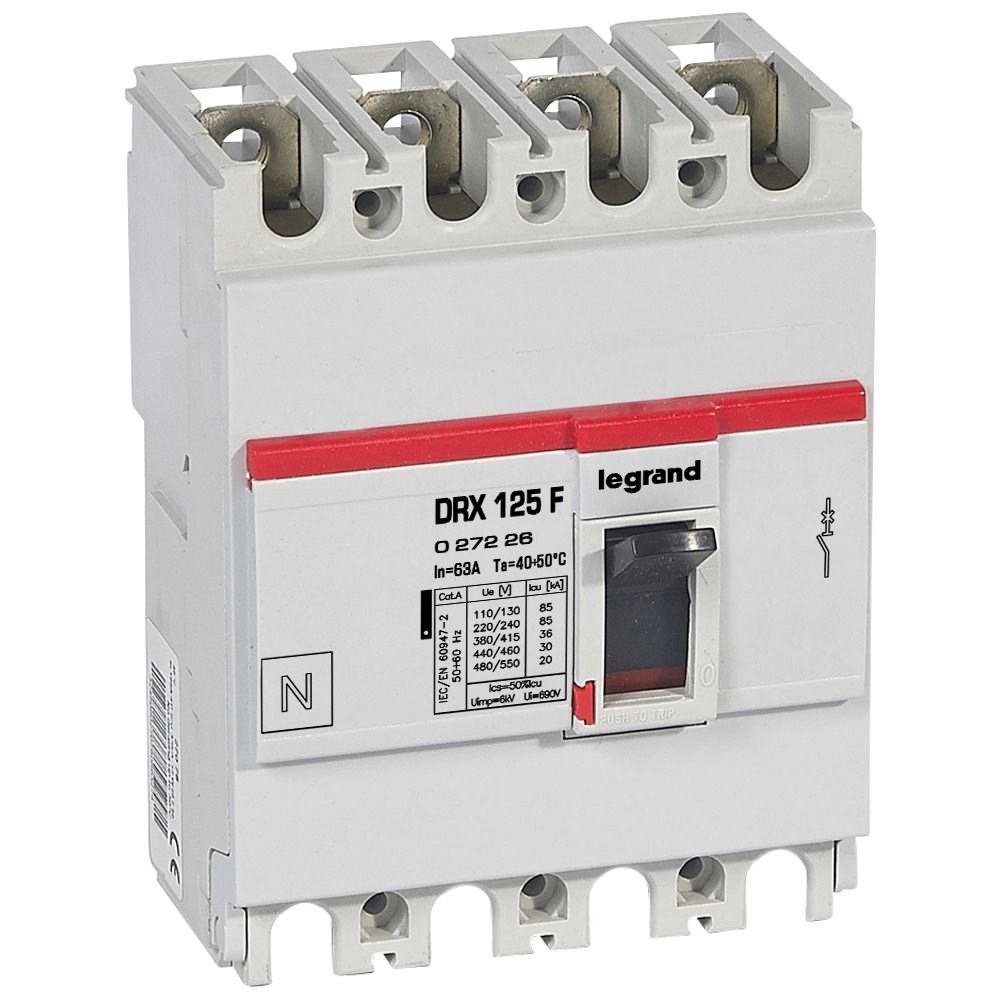 LEGRAND 027078Legrand DRX125 Sabit 4P 100A 36KALegrand DRX125 Sabit 4P 100A 36KA{ubercoelektromarket}