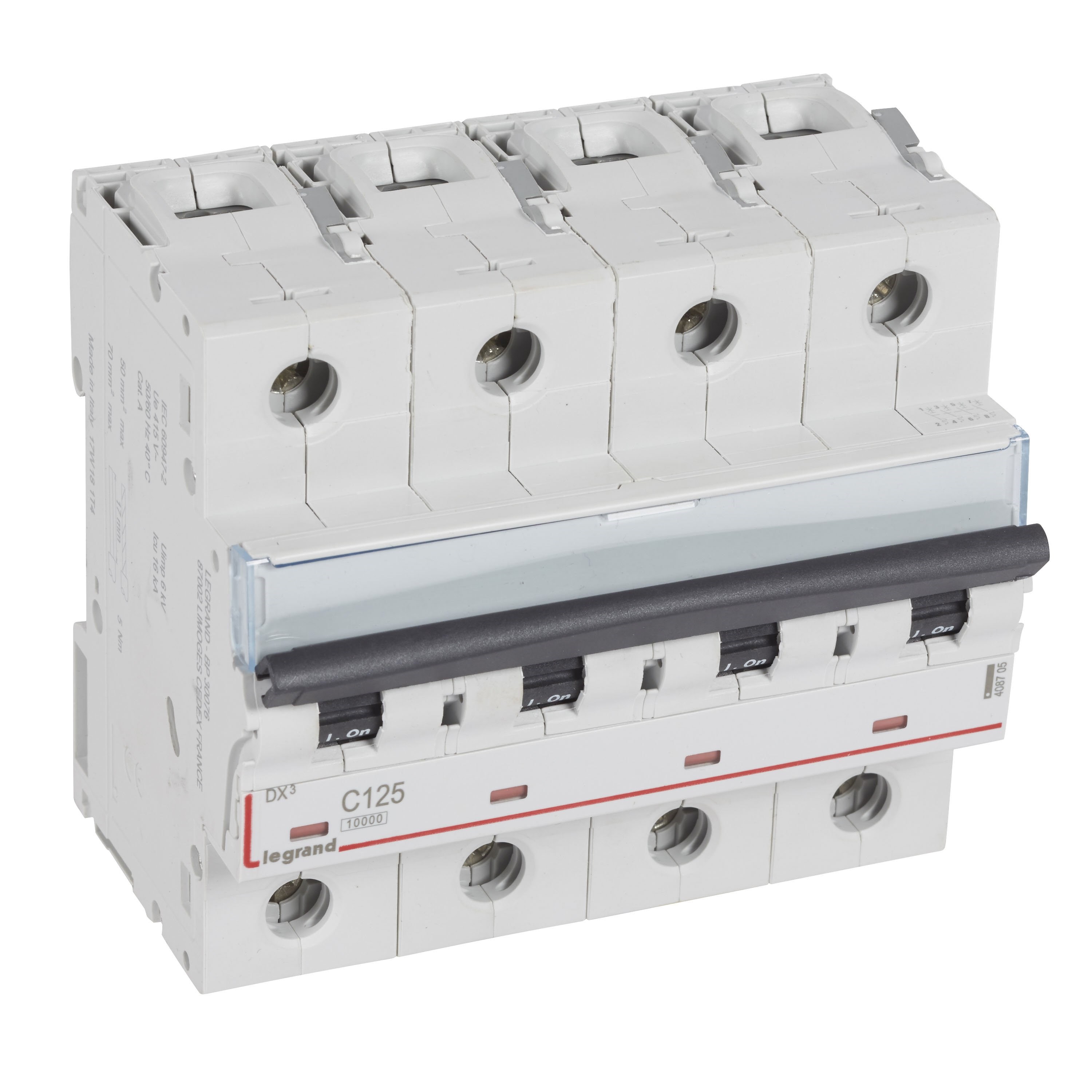 LEGRAND 408705Legrand DX3 10KA Otomatik Sigortalar (80-100-125A) - C tipi - 4 kutup - In(A) 125Legrand DX3 10KA Otomatik Sigortalar (80-100-125A) - C tipi{ubercoelektromarket}