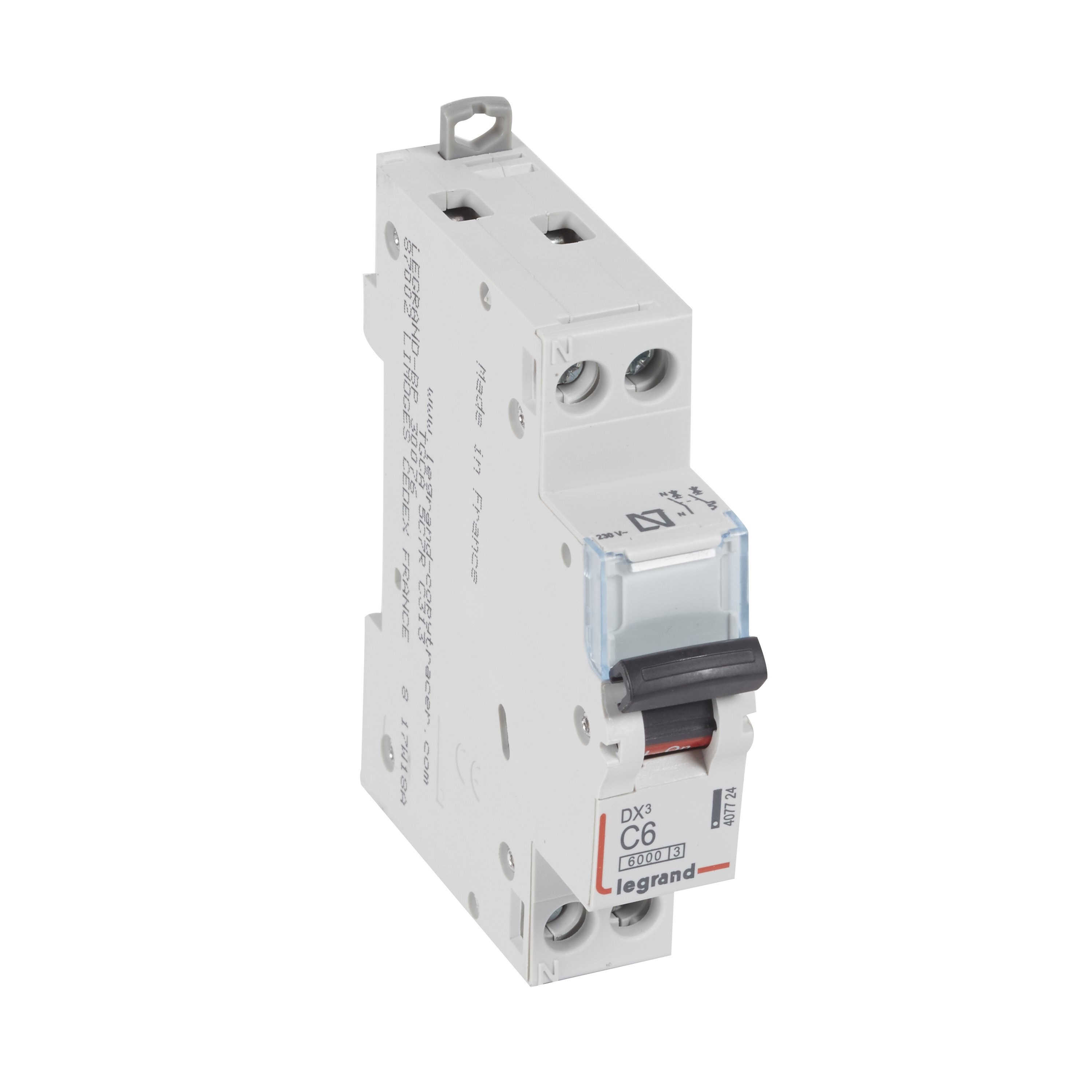 LEGRAND 407724Legrand DX3 6 kA Otomatik Sigortalar - C tipi - 1 kutup+nötr* - In(A) 6Legrand DX3 6 kA Otomatik Sigortalar - C tipi - 1{ubercoelektromarket}