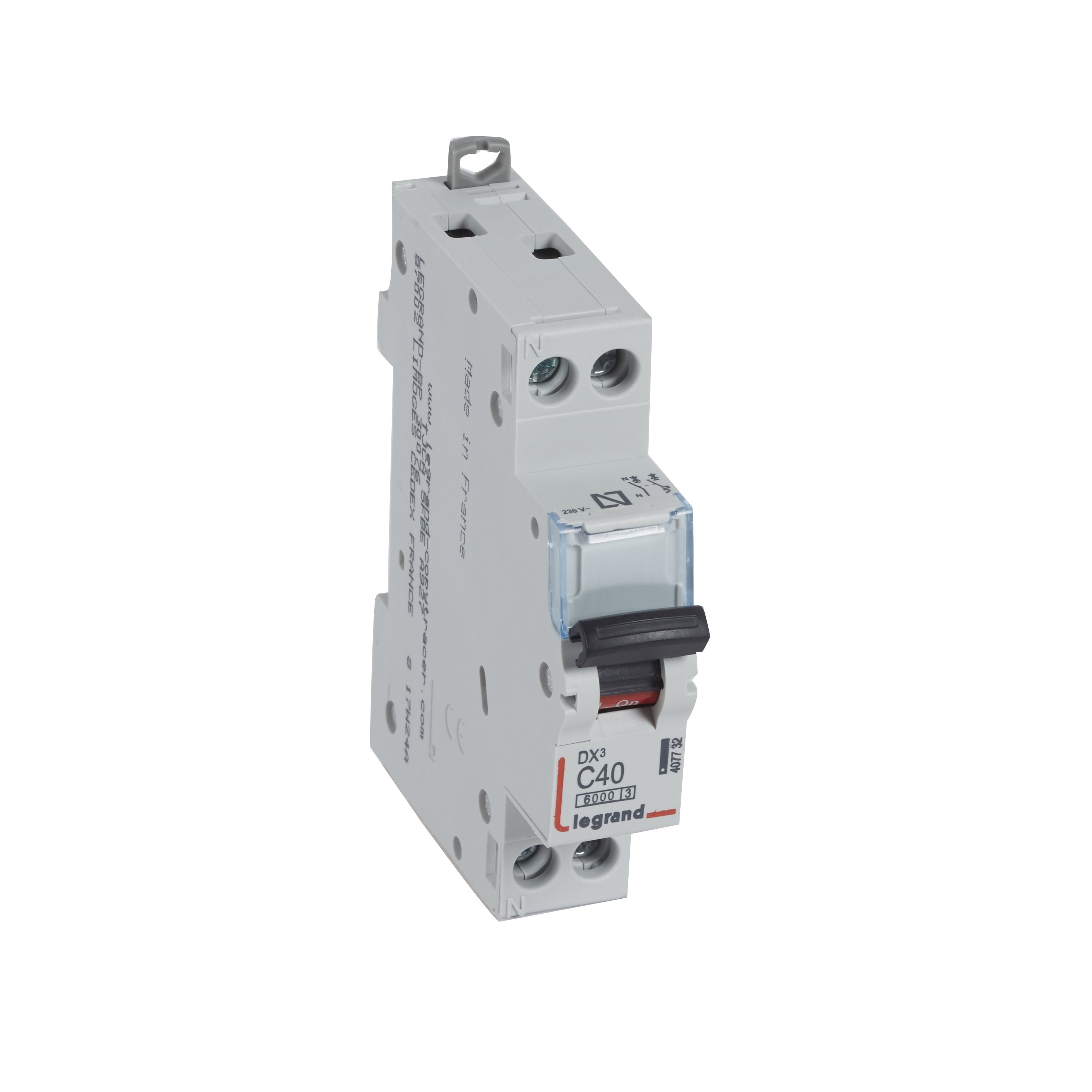 LEGRAND 407732Legrand DX3 6 kA Otomatik Sigortalar - C tipi - 1 kutup+nötr* - In(A) 40Legrand DX3 6 kA Otomatik Sigortalar - C tipi - 1{ubercoelektromarket}