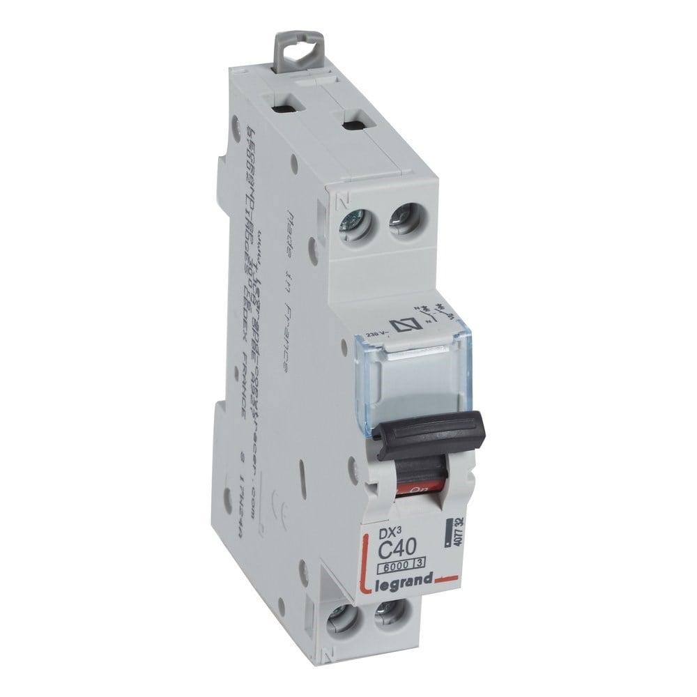LEGRAND 407732Legrand DX3 6 kA Otomatik Sigortalar - C tipi - 1 kutup+nötr* - In(A) 40Legrand DX3 6 kA Otomatik Sigortalar - C tipi - 1{ubercoelektromarket}