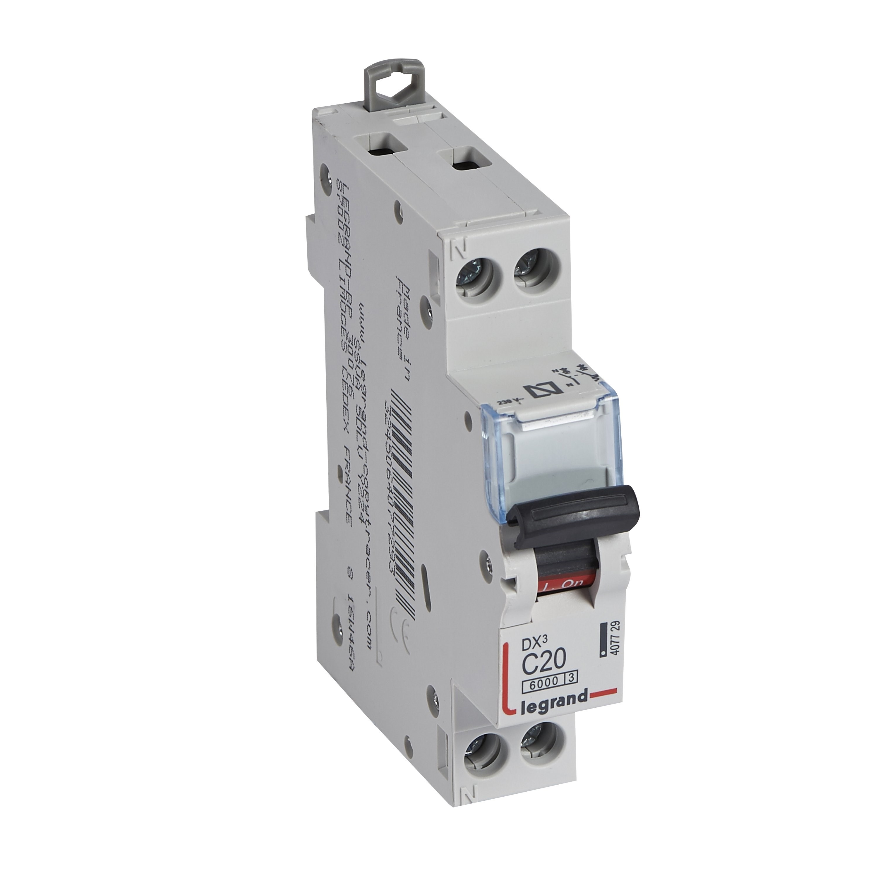 LEGRAND 407729Legrand DX3 6 kA Otomatik Sigortalar - C tipi - 1 kutup+nötr* - In(A) 20Legrand DX3 6 kA Otomatik Sigortalar - C tipi - 1{ubercoelektromarket}