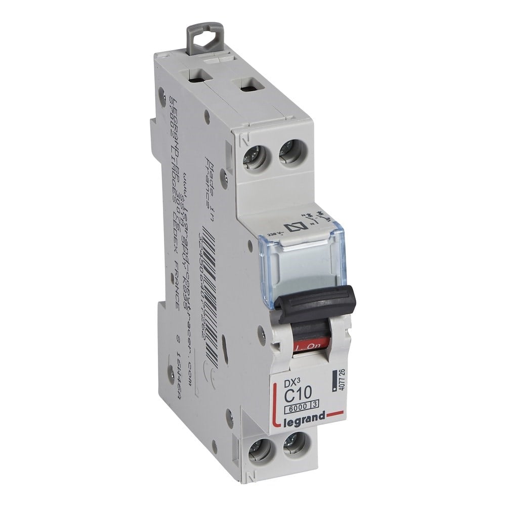 LEGRAND 407726Legrand DX3 6 kA Otomatik Sigortalar - C tipi - 1 kutup+nötr* - In(A) 10Legrand DX3 6 kA Otomatik Sigortalar - C tipi - 1{ubercoelektromarket}