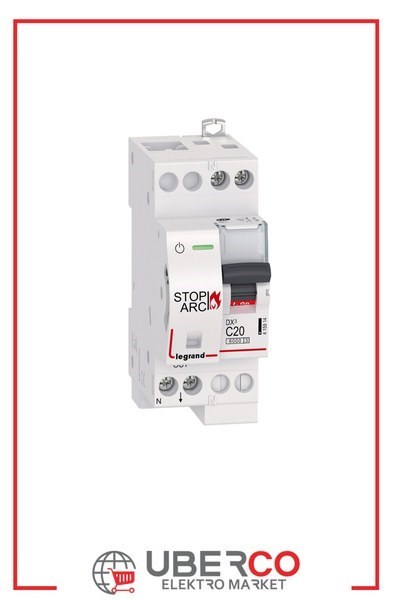 LEGRAND 415914Legrand DX3 ARK Hatası Algılama Rölesi - Afdd + Otomatik sigorta - Eğri C - Modül 2 - In(A) 20Legrand DX3 ARK Hatası Algılama Rölesi - Afdd + Otomatik{ubercoelektromarket}