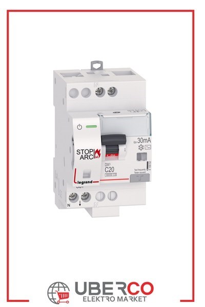 LEGRAND 415952Legrand DX3 ARK Hatası Algılama Rölesi - Afdd + Otomatik sigorta + Kaçak akım koruma rölesi (30mA AC tip) - Eğri C - Modül 3 - In(A) 20Legrand DX3 ARK Hatası Algılama Rölesi - Afdd + Otomatik{ubercoelektromarket}