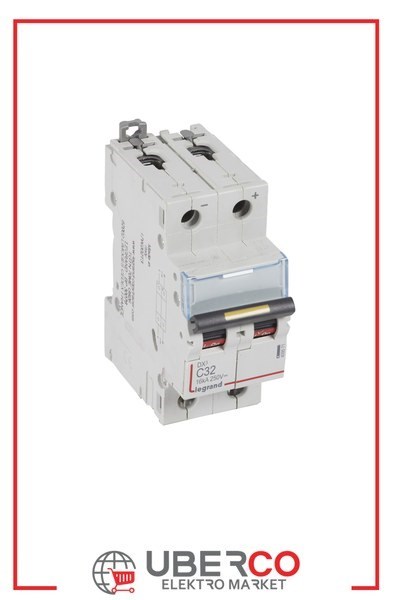 LEGRAND 409572Legrand DX3 DC Otomatik Sigortalar - C tipi - 2 kutup korumalı - Çalışma gerilimi 12V-500V DC - In(A) 40Legrand DX3 DC Otomatik Sigortalar - C tipi - 2 kutup{ubercoelektromarket}