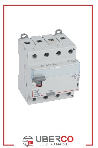 LEGRAND 411800Legrand DX3 Kaçak Akım Koruma Anahtarı - A-S tipi - 300 mA - 4 kutup - In(A) 40Legrand DX3 Kaçak Akım Koruma Anahtarı - A-S tipi - 300 mA{ubercoelektromarket}