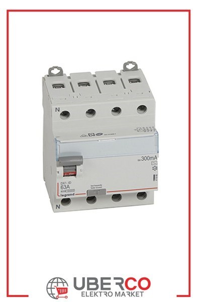 LEGRAND 411666Legrand DX3 Kaçak Akım Koruma Anahtarı - AC tipi - 300 mA - 4 kutup - In(A) 63Legrand DX3 Kaçak Akım Koruma Anahtarı - AC tipi - 300 mA{ubercoelektromarket}