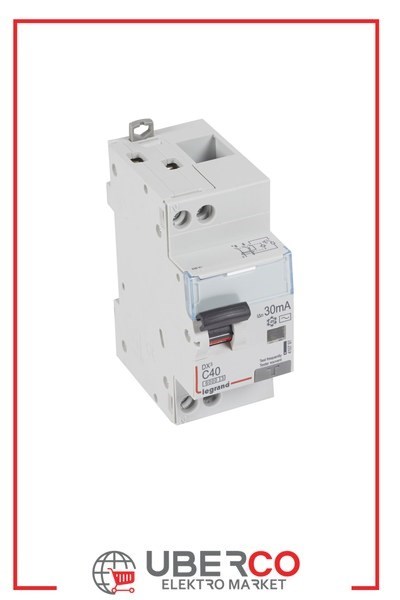 LEGRAND 410797Legrand DX3 Kaçak Akım Korumalı Otomatik Sigorta - AC tipi - C Tipi - Hassasiyet 30 mA - 1 kutup + nötr - In(A) 40Legrand DX3 Kaçak Akım Korumalı Otomatik Sigorta - AC tipi{ubercoelektromarket}