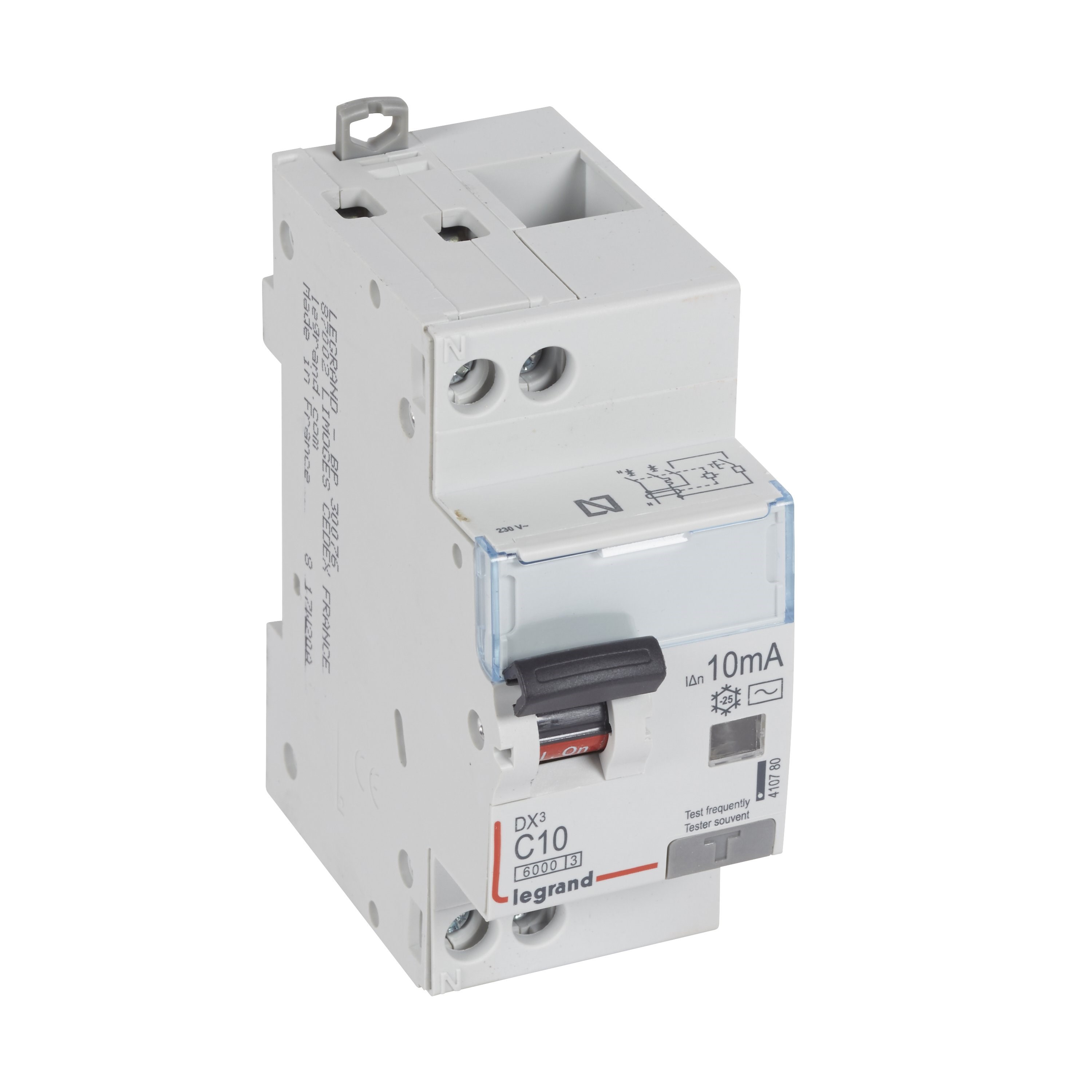 LEGRAND 410780Legrand DX3 Kaçak Akım Korumalı Otomatik Sigorta - AC tipi - C Tipi - Hassasiyet 10 mA - 1 kutup + nötr - In(A) 10Legrand DX3 Kaçak Akım Korumalı Otomatik Sigorta - AC tipi{ubercoelektromarket}