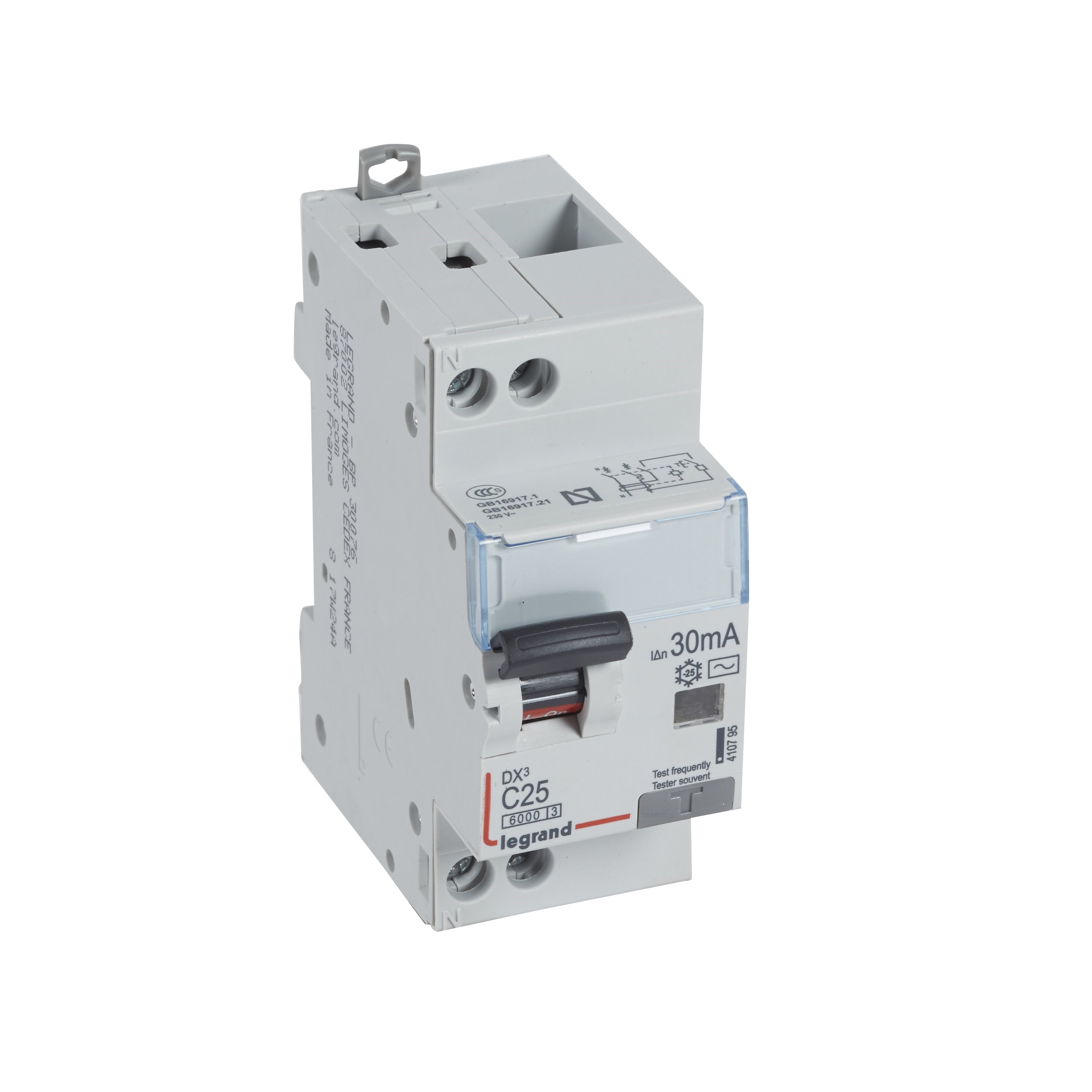 LEGRAND 410795Legrand DX3 Kaçak Akım Korumalı Otomatik Sigorta - AC tipi - C Tipi - Hassasiyet 30 mA - 1 kutup + nötr - In(A) 25Legrand DX3 Kaçak Akım Korumalı Otomatik Sigorta - AC tipi{ubercoelektromarket}