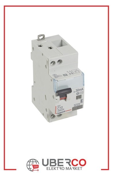 LEGRAND 410792Legrand DX3 Kaçak Akım Korumalı Otomatik Sigorta - AC tipi - C Tipi - Hassasiyet 30 mA - 1 kutup + nötr - In(A) 10Legrand DX3 Kaçak Akım Korumalı Otomatik Sigorta - AC tipi{ubercoelektromarket}