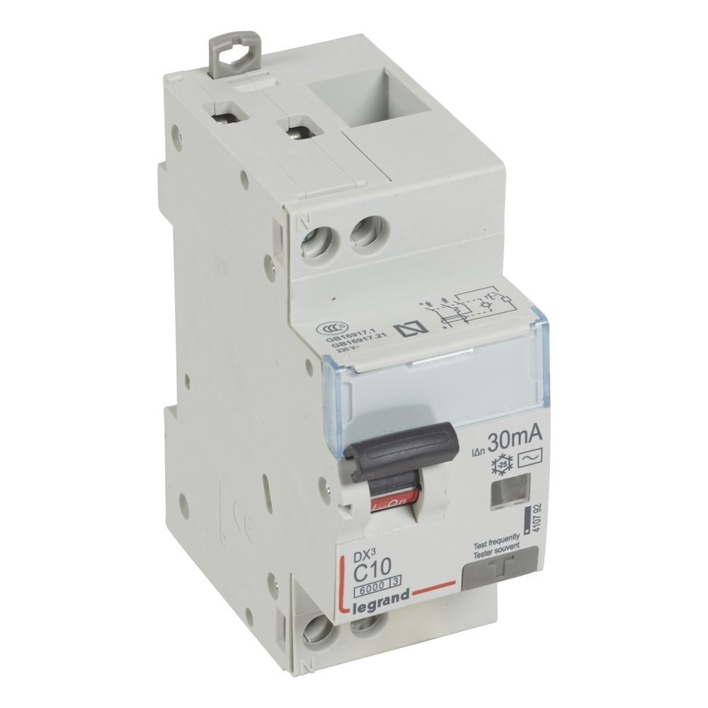 LEGRAND 410792Legrand DX3 Kaçak Akım Korumalı Otomatik Sigorta - AC tipi - C Tipi - Hassasiyet 30 mA - 1 kutup + nötr - In(A) 10Legrand DX3 Kaçak Akım Korumalı Otomatik Sigorta - AC tipi{ubercoelektromarket}