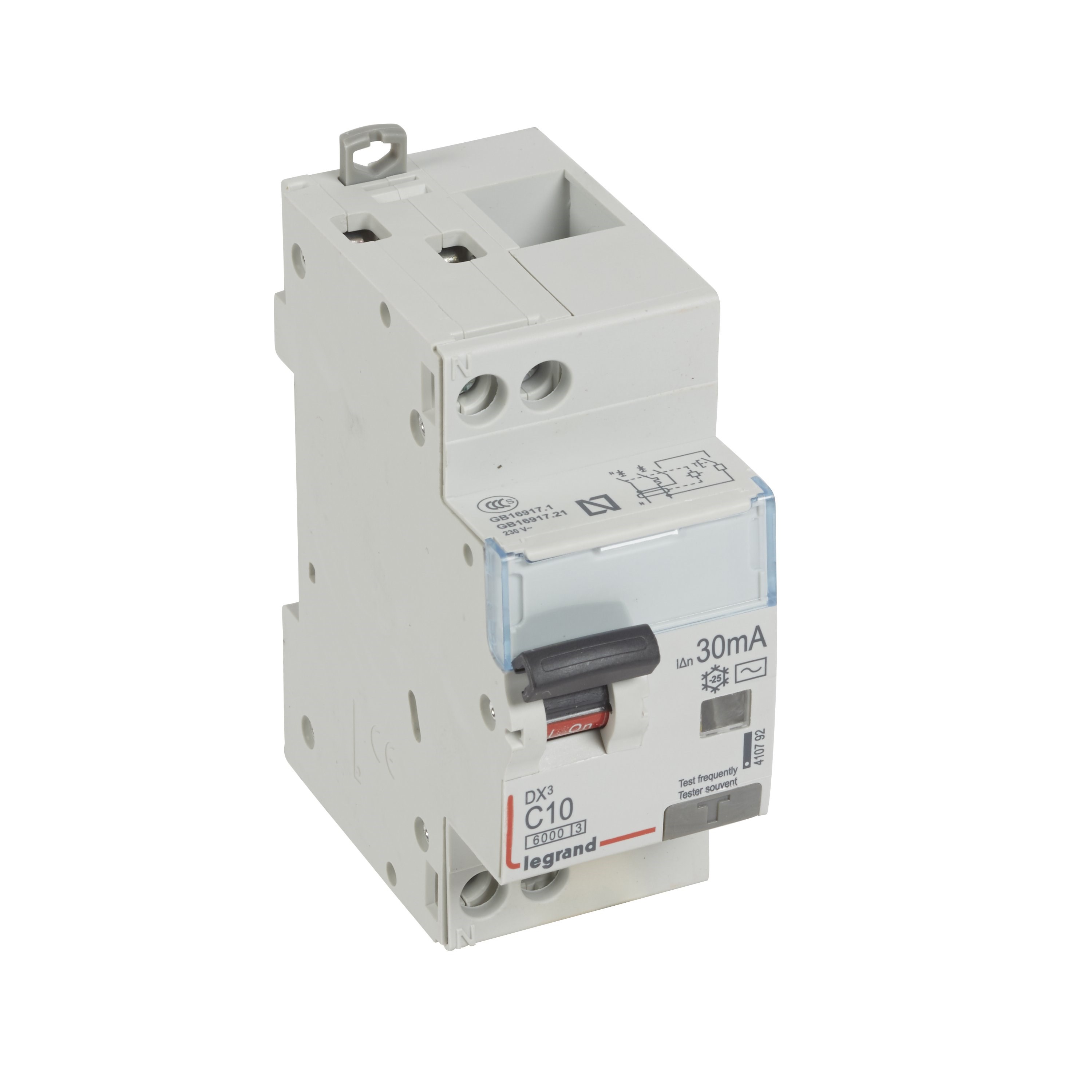 LEGRAND 410792Legrand DX3 Kaçak Akım Korumalı Otomatik Sigorta - AC tipi - C Tipi - Hassasiyet 30 mA - 1 kutup + nötr - In(A) 10Legrand DX3 Kaçak Akım Korumalı Otomatik Sigorta - AC tipi{ubercoelektromarket}