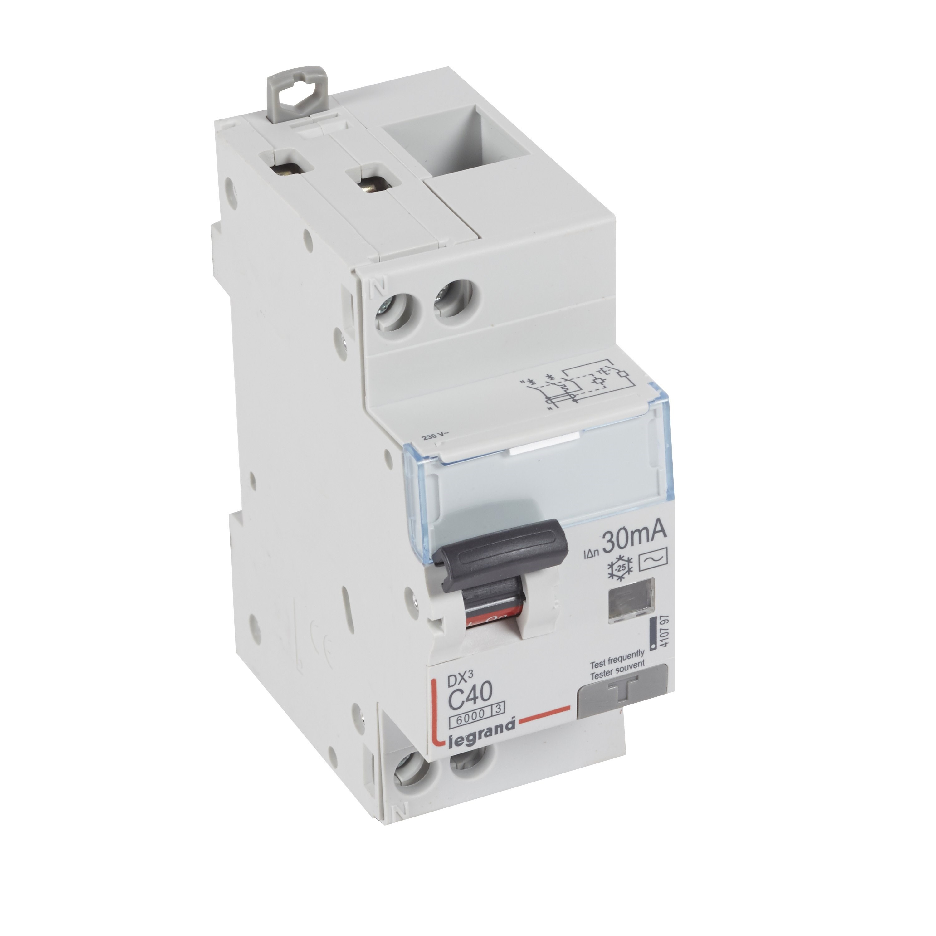 LEGRAND 410797Legrand DX3 Kaçak Akım Korumalı Otomatik Sigorta - AC tipi - C Tipi - Hassasiyet 30 mA - 1 kutup + nötr - In(A) 40Legrand DX3 Kaçak Akım Korumalı Otomatik Sigorta - AC tipi{ubercoelektromarket}