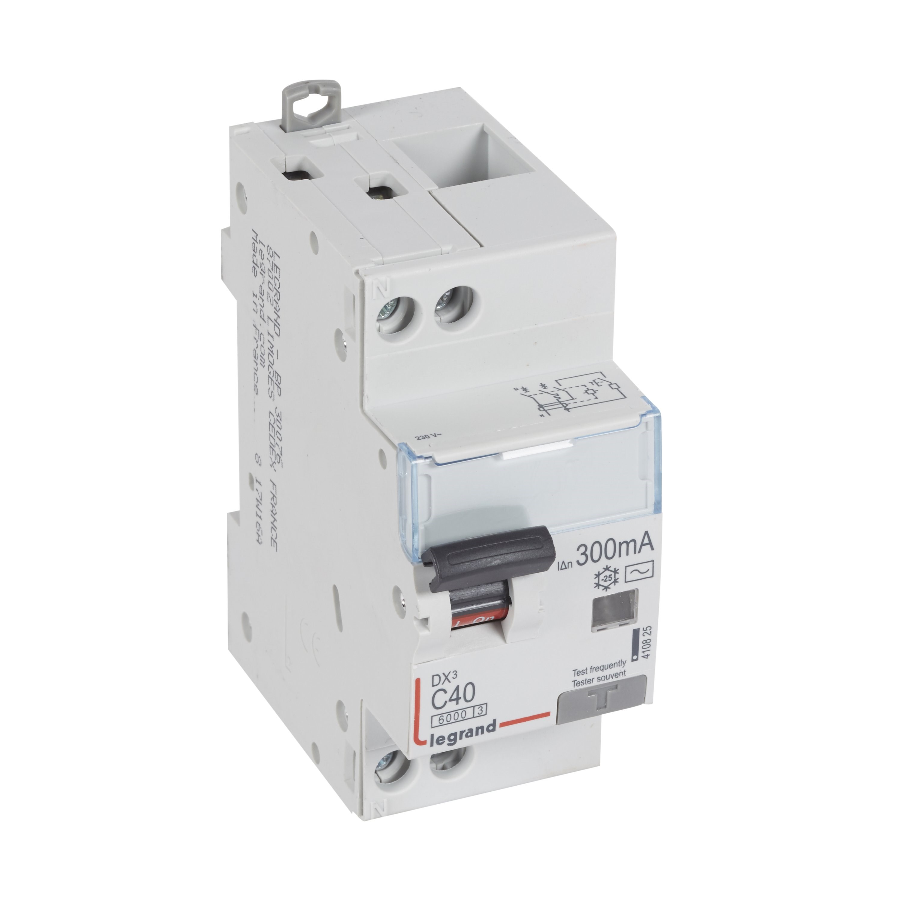 LEGRAND 410825Legrand DX3 Kaçak Akım Korumalı Otomatik Sigorta - AC tipi - C Tipi - Hassasiyet 300 mA - 1 kutup + nötr - In(A) 40Legrand DX3 Kaçak Akım Korumalı Otomatik Sigorta - AC tipi{ubercoelektromarket}