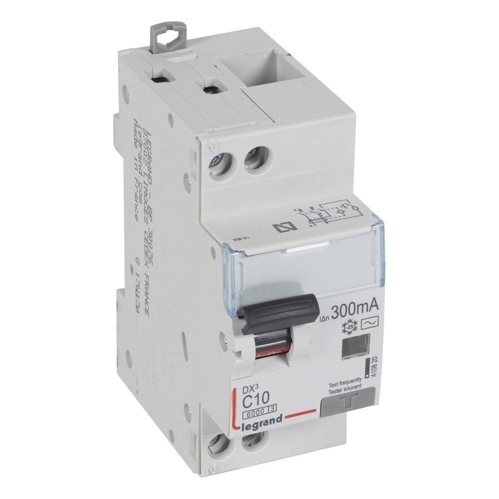 LEGRAND 410820Legrand DX3 Kaçak Akım Korumalı Otomatik Sigorta - AC tipi - C Tipi - Hassasiyet 300 mA - 1 kutup + nötr - In(A) 10Legrand DX3 Kaçak Akım Korumalı Otomatik Sigorta - AC tipi{ubercoelektromarket}