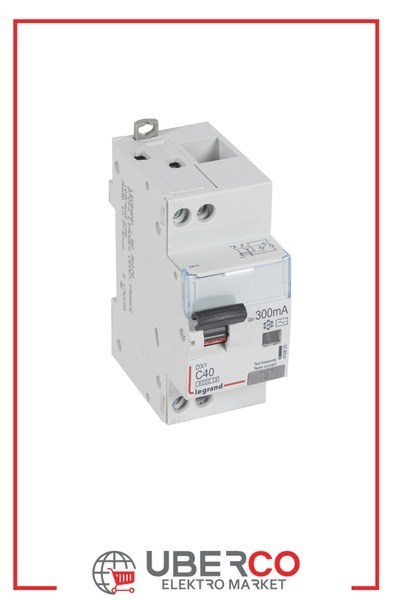 LEGRAND 410825Legrand DX3 Kaçak Akım Korumalı Otomatik Sigorta - AC tipi - C Tipi - Hassasiyet 300 mA - 1 kutup + nötr - In(A) 40Legrand DX3 Kaçak Akım Korumalı Otomatik Sigorta - AC tipi{ubercoelektromarket}
