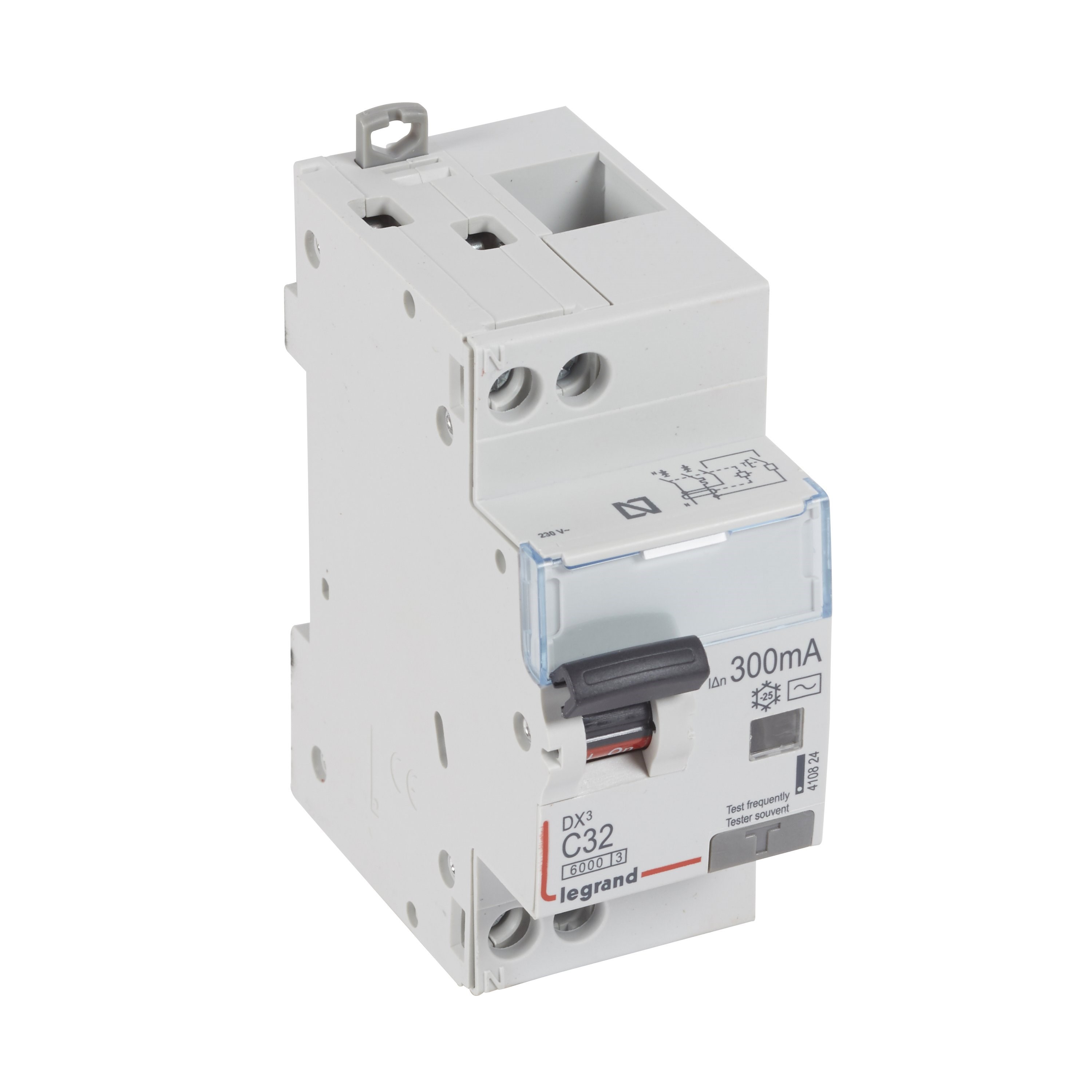LEGRAND 410824Legrand DX3 Kaçak Akım Korumalı Otomatik Sigorta - AC tipi - C Tipi - Hassasiyet 300 mA - 1 kutup + nötr - In(A) 32Legrand DX3 Kaçak Akım Korumalı Otomatik Sigorta - AC tipi{ubercoelektromarket}