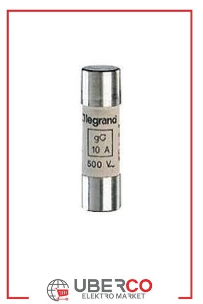 LEGRAND 013310Legrand Endüstriyel Kartuş gG (Hızlı Tip) - 10x38 - 10A 500V~ - GöstergesizLegrand Endüstriyel Kartuş gG (Hızlı Tip) - 10x38 - 10A{ubercoelektromarket}