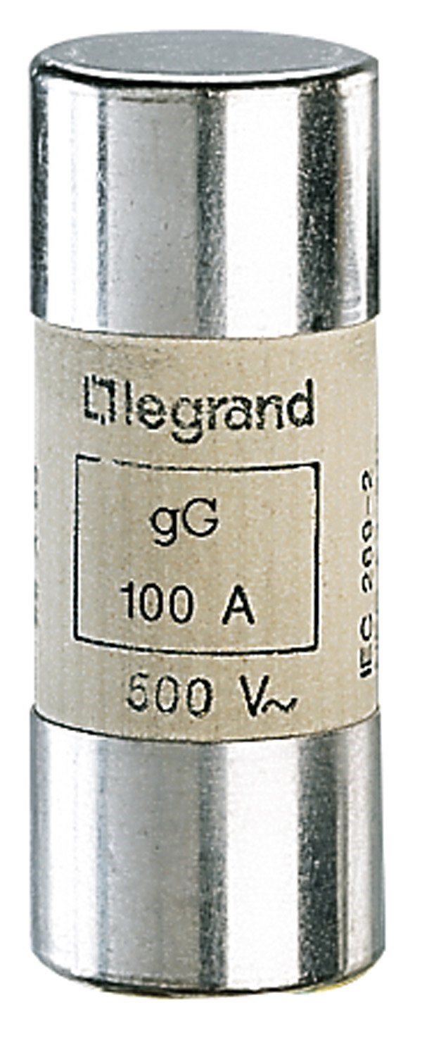 LEGRAND 015396Legrand Endüstriyel Kartuş gG (Hızlı Tip) - 22x58 - 100A 500V~ - GöstergesizLegrand Endüstriyel Kartuş gG (Hızlı Tip) - 22x58 - 100A{ubercoelektromarket}