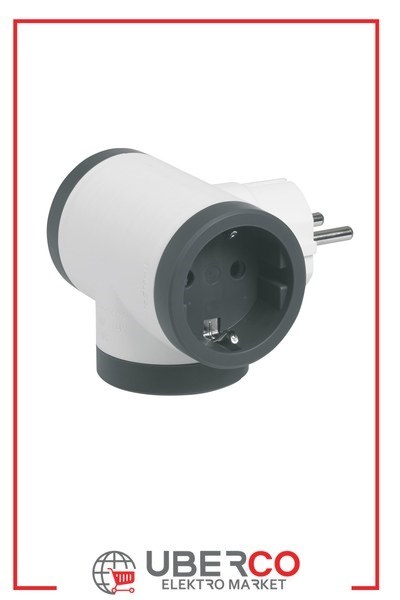 LEGRAND 694520Legrand ÇOKLU FİŞ/PRİZLER, 16 A, 3 X 2P+E YANDAN ÇIKIŞLI, BEYAZ/KOYU GRİLegrand FİŞ - 3lü yandan çıkışlı priz - 16A - Beyaz-Koyu{ubercoelektromarket}