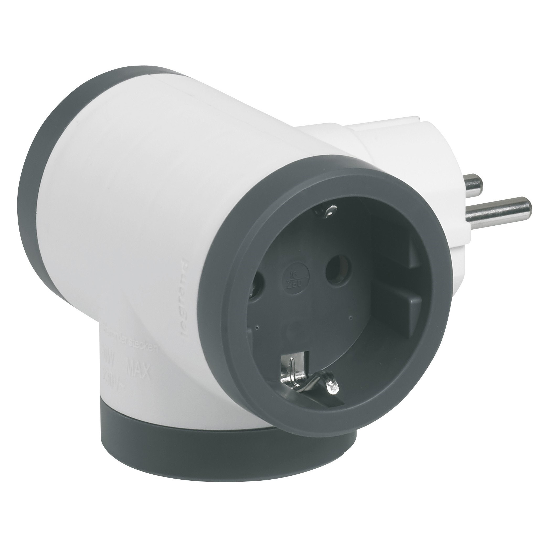 LEGRAND 694520Legrand ÇOKLU FİŞ/PRİZLER, 16 A, 3 X 2P+E YANDAN ÇIKIŞLI, BEYAZ/KOYU GRİLegrand FİŞ - 3lü yandan çıkışlı priz - 16A - Beyaz-Koyu{ubercoelektromarket}