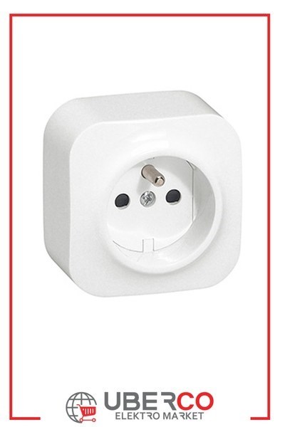LEGRAND 782417Legrand Forix IP21 serisi sıva üstü beyaz fransız standartı UPS priz 10ALegrand Fr. std çocuk korumalı topraklı priz (UPS) - Beyaz{ubercoelektromarket}