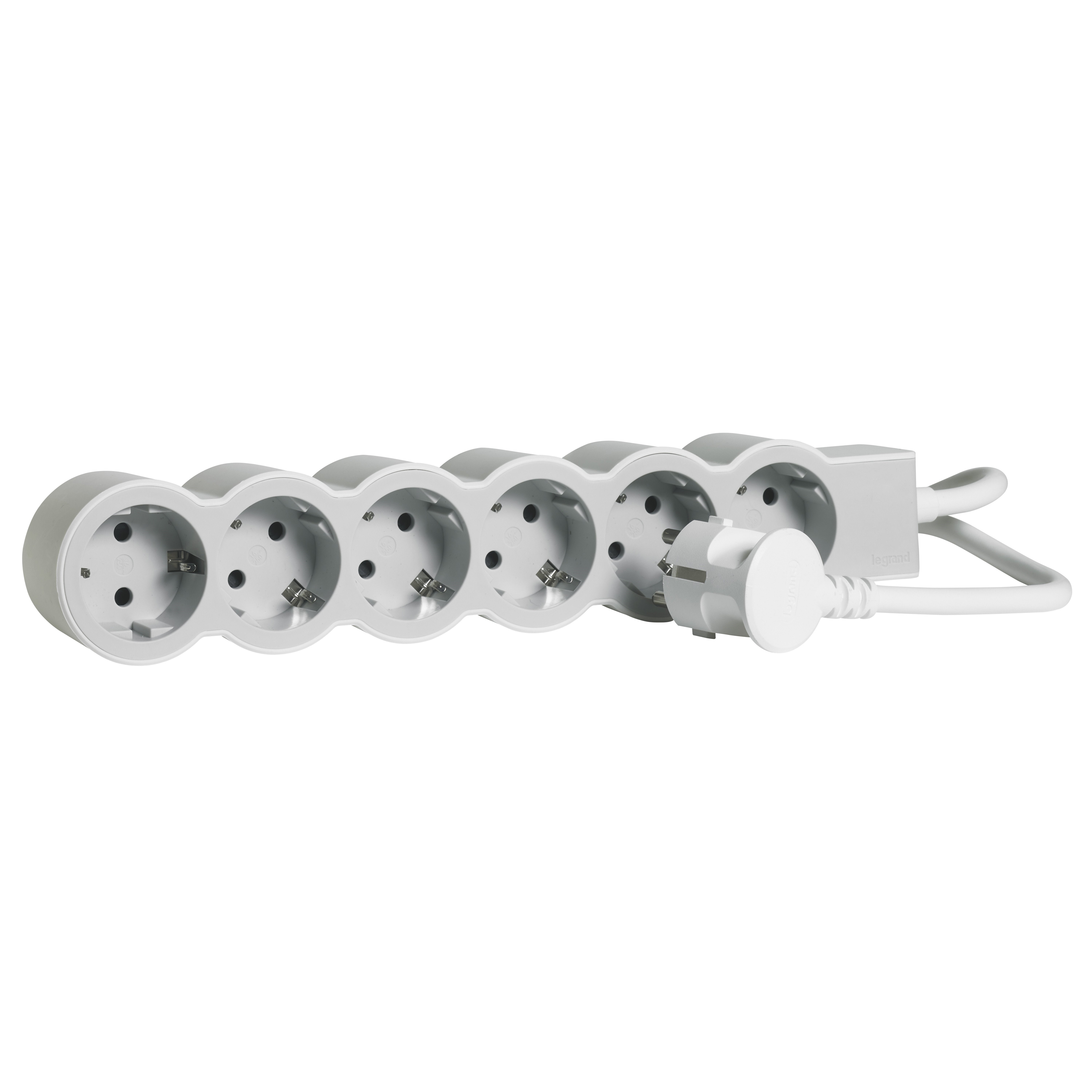 LEGRAND 694557Legrand STANDART GRUP PRİZLER, 16 A, 3680 W, 6 X 2P+E ÇIKIŞLI, 3 X 1,5 mm2 KESİTLİ 1,5m UZUNLUKTA KABLO, BEYAZ/Legrand Grup Priz Standart Seri - Altılı Çocuk Korumalı{ubercoelektromarket}