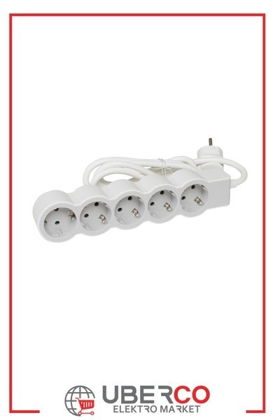 LEGRAND 694571Legrand STANDART GRUP PRİZLER, 16 A, 3680 W, 5 X 2P+E ÇIKIŞLI, 3 X 1,5 mm2 KESİTLİ 5m UZUNLUKTA KABLO, BEYAZ/AÇLegrand Grup Priz Standart Seri - Beşli Çocuk Korumalı{ubercoelektromarket}