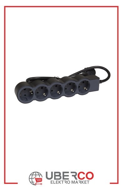LEGRAND 694556Legrand STANDART GRUP PRİZLER, 16 A, 3680 W, 5 X 2P+E ÇIKIŞLI, 3 X 1,5 mm2 KESİTLİ 1,5m UZUNLUKTA KABLO, SİYAH/KLegrand Grup Priz Standart Seri - Beşli Çocuk Korumalı{ubercoelektromarket}