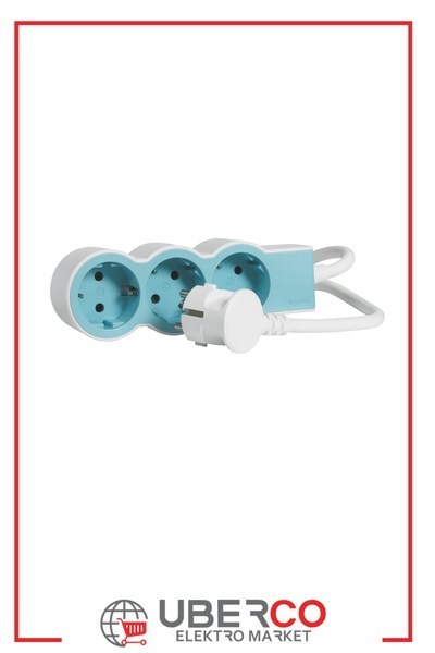 LEGRAND 694551Legrand STANDART GRUP PRİZLER, 16 A, 3680 W, 3 X 2P+E ÇIKIŞLI, 3 X 1,5 mm2 KESİTLİ 1,5m UZUNLUKTA KABLO, BEYAZ/Legrand Grup Priz Standart Seri - Üçlü Çocuk Korumalı{ubercoelektromarket}