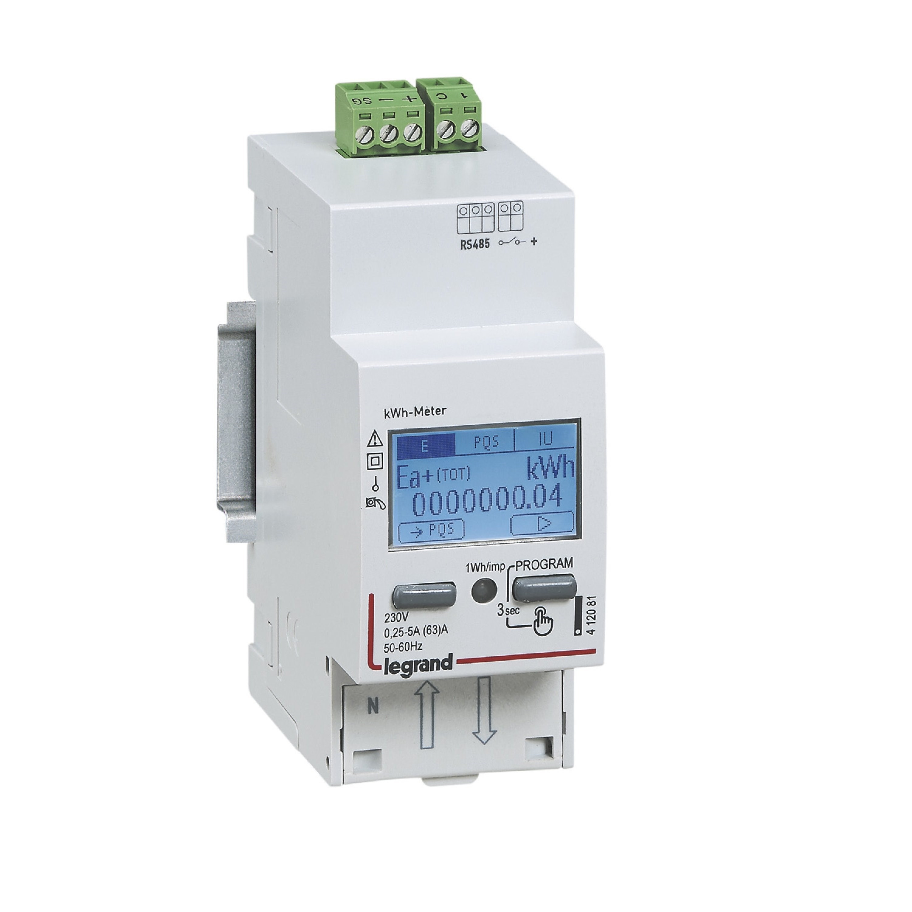 LEGRAND 412083Legrand ENERJI OLCER 1P 63A RS485 MIDLegrand Güç ölçer{ubercoelektromarket}