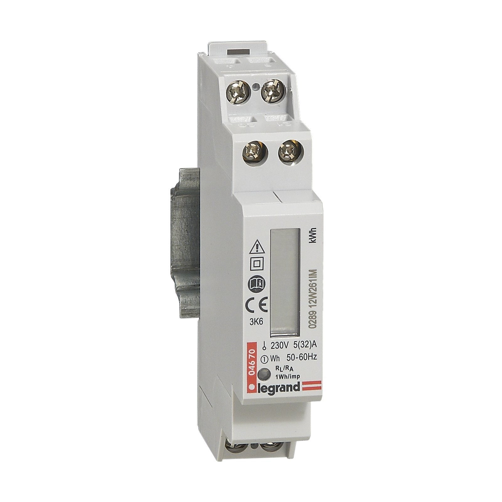 LEGRAND 004670Legrand Ray tipi Direkt bağlantı Tek fazlı sayaç 32A Non-MID 1 modül darbe çıkışlıLegrand Güç ölçer{ubercoelektromarket}