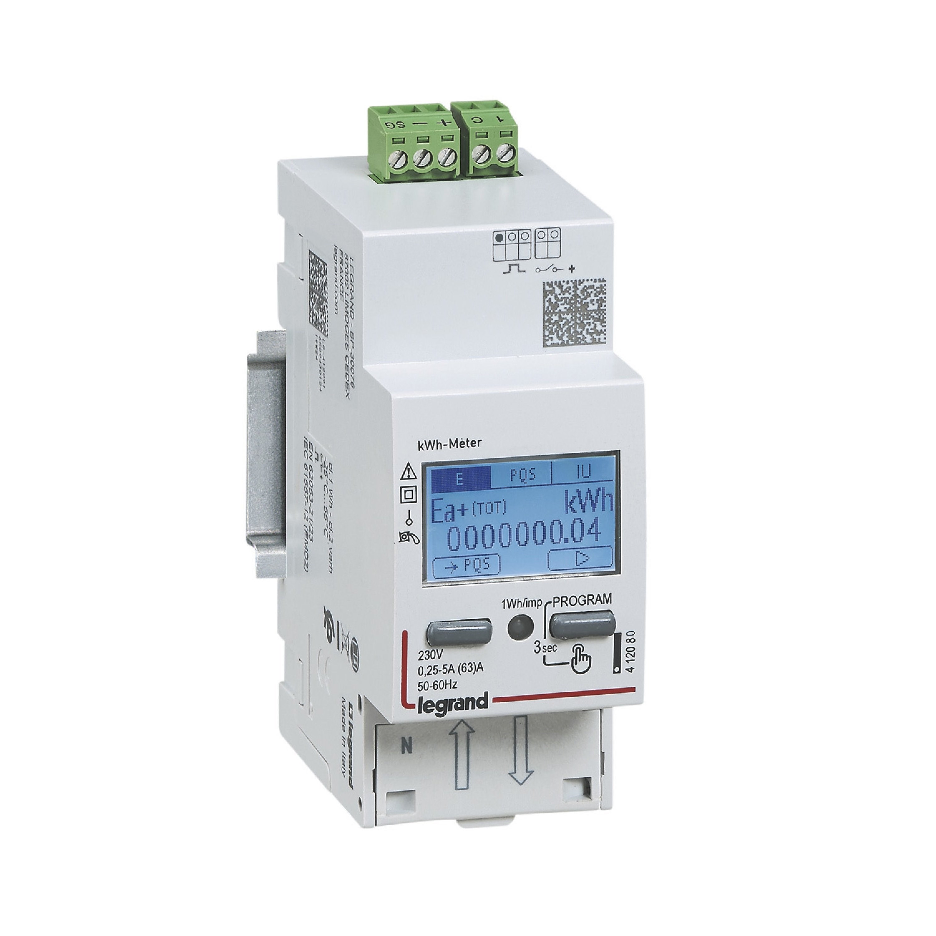 LEGRAND 412082Legrand ENERJI OLCER 1P 63A DARBE MIDLegrand Güç ölçer{ubercoelektromarket}