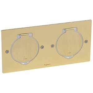 LEGRAND 089712Legrand Bronz IP44 IK08 korumalı donatılabilir ikili dikdörtgen döşeme priziLegrand İkili, dikdörtgen{ubercoelektromarket}