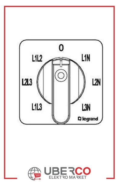 LEGRAND 629010Legrand Karyum Pako Şalter - Voltmetre komutatörü 7 pozlu - 10ALegrand Karyum Pako Şalter - Voltmetre komutatörü 7 pozlu{ubercoelektromarket}