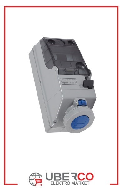 LEGRAND 056669Legrand P17 endüstriyel tip kilitli priz kutusu 200/250V 32A 2P+T IP66Legrand Kilitli priz kutusu 125x280, 230 V, 32A, 2P+T - IP66{ubercoelektromarket}