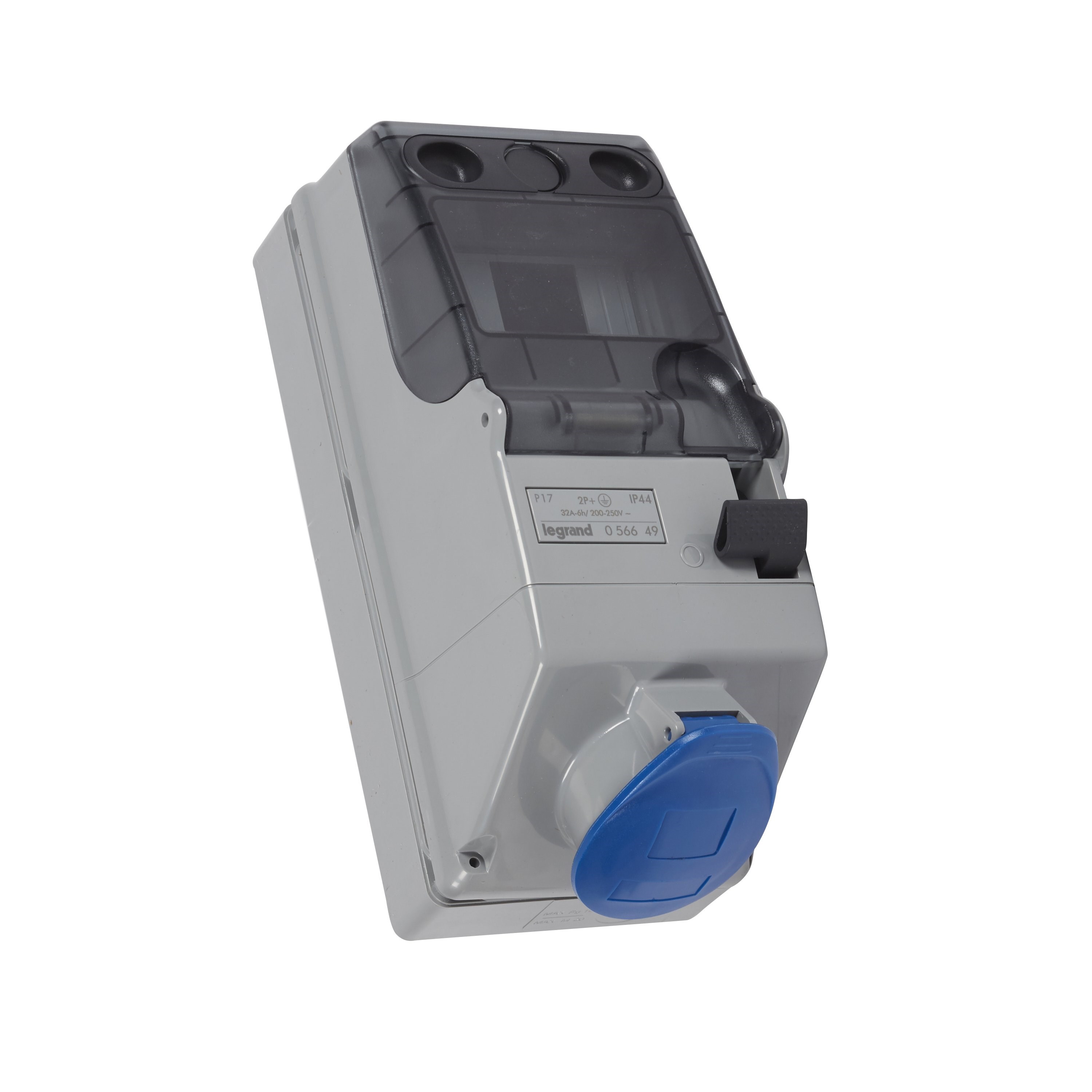 LEGRAND 056649Legrand P17 endüstriyel tip kilitli priz kutusu 200/250V 32A 2P+T IP44Legrand Kilitli priz kutusu 125x280, 230 V, 32A, 2P+T - IP44{ubercoelektromarket}