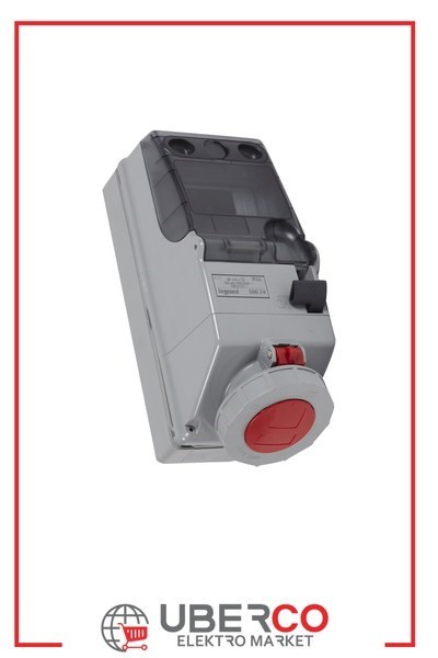 LEGRAND 056674Legrand P17 endüstriyel tip kilitli priz kutusu 200/250V 32A 3P+N+T IP66Legrand Kilitli priz kutusu 125x280, 400 V, 32A, 3P+N+T{ubercoelektromarket}