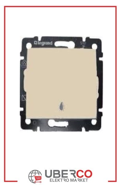 LEGRAND 774312Legrand Kumanda Mekanizmaları - Liht butonu (lamba sembollü) - BejLegrand Kumanda Mekanizmaları - Liht butonu (lamba sembollü){ubercoelektromarket}
