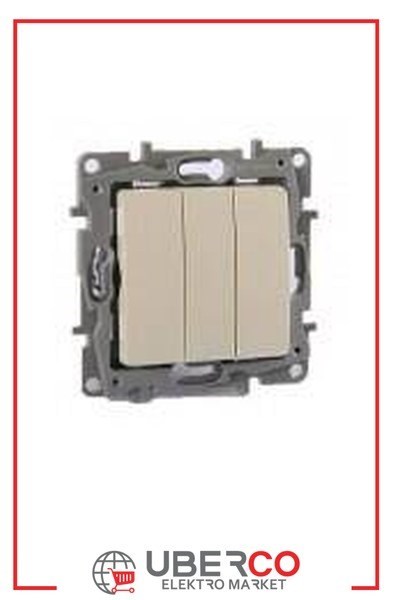 LEGRAND 767403Legrand Kumanda Mekanizmaları - Üçlü anahtar - BejLegrand Kumanda Mekanizmaları - Üçlü anahtar - Bej{ubercoelektromarket}