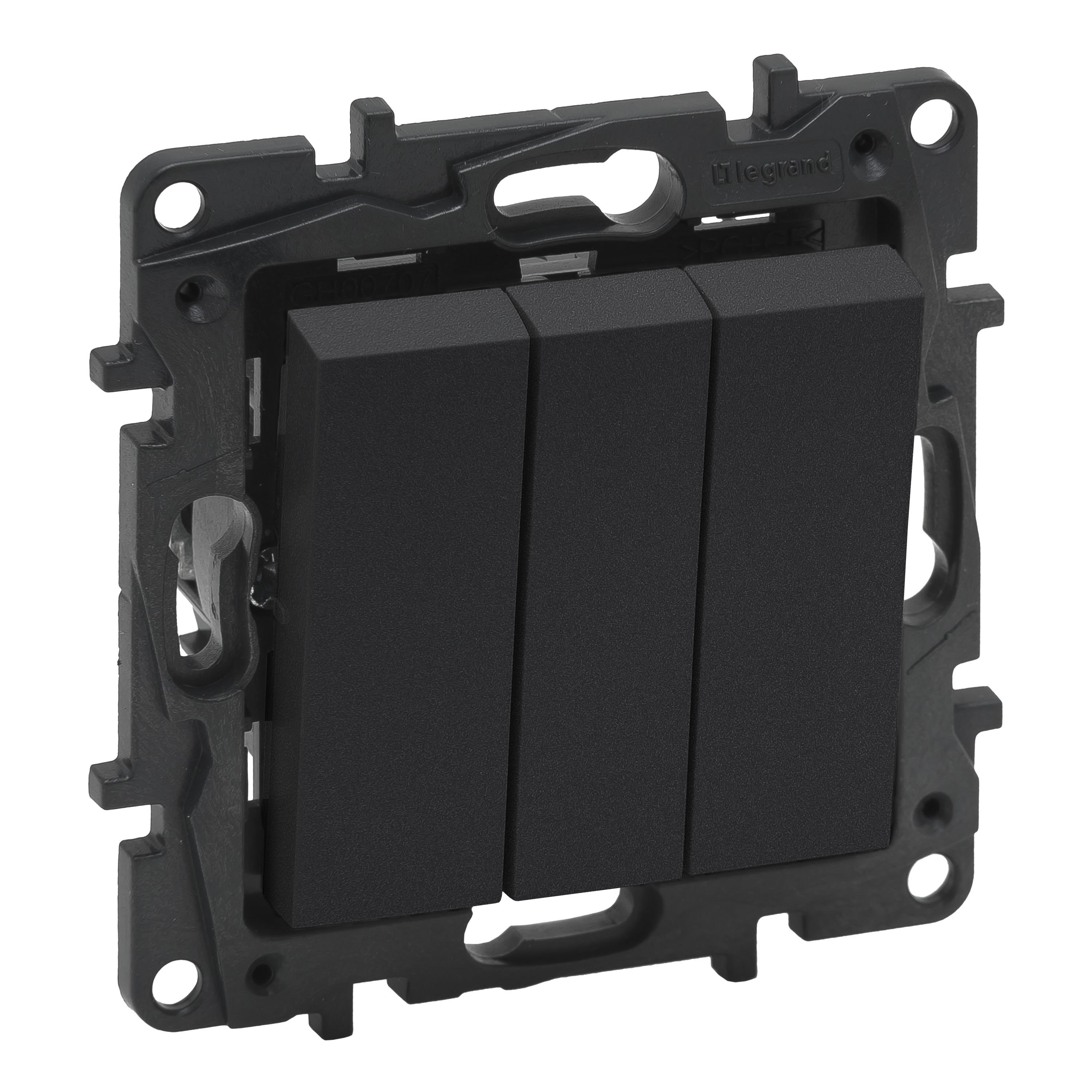 LEGRAND 768303Legrand Kumanda Mekanizmaları - Üçlü anahtar - FümeLegrand Kumanda Mekanizmaları - Üçlü anahtar - Füme{ubercoelektromarket}