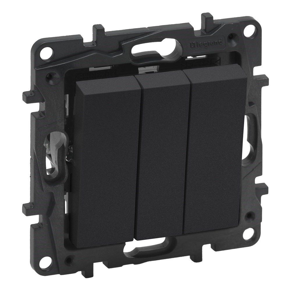 LEGRAND 768303Legrand Kumanda Mekanizmaları - Üçlü anahtar - FümeLegrand Kumanda Mekanizmaları - Üçlü anahtar - Füme{ubercoelektromarket}