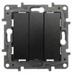 LEGRAND 767303Legrand Kumanda Mekanizmaları - Üçlü anahtar - AntrasitLegrand Kumanda Mekanizmaları - Üçlü anahtar - Antrasit{ubercoelektromarket}