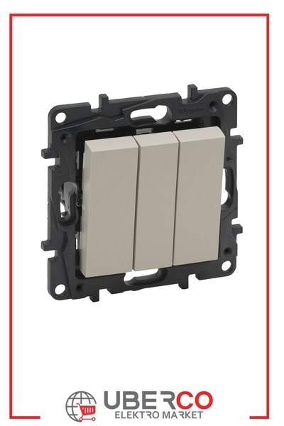 LEGRAND 768403Legrand Kumanda Mekanizmaları - Üçlü anahtar - KremLegrand Kumanda Mekanizmaları - Üçlü anahtar - Krem{ubercoelektromarket}