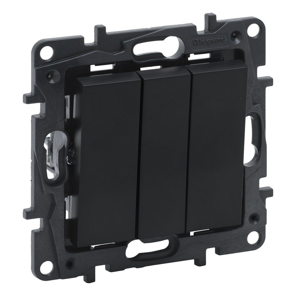 LEGRAND 768603Legrand Kumanda Mekanizmaları - Üçlü anahtar - SiyahLegrand Kumanda Mekanizmaları - Üçlü anahtar - Siyah{ubercoelektromarket}