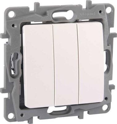 LEGRAND 767103Legrand Kumanda Mekanizmaları - Üçlü anahtar - BeyazLegrand Kumanda Mekanizmaları - Üçlü anahtar - Beyaz{ubercoelektromarket}
